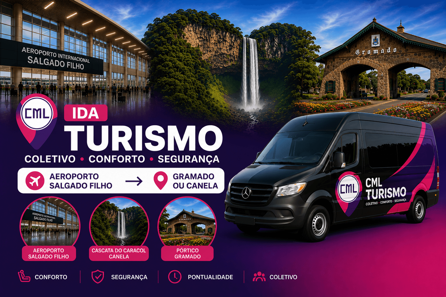 Transfer IDA • Porto Alegre / Gramado ou Canela - Coletivo